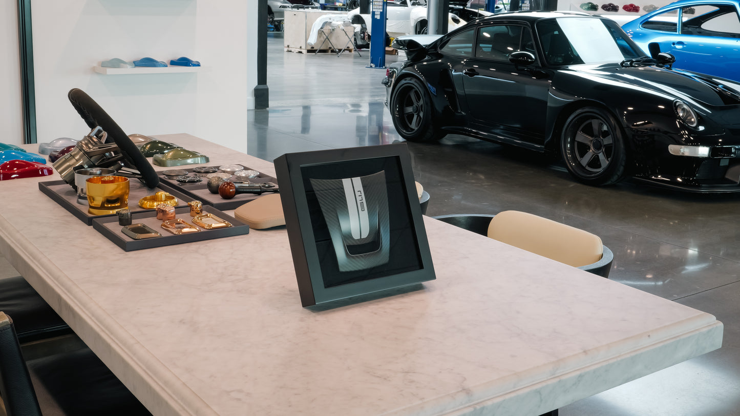 Gunther Werks Carbon Fiber Hood – Framed Special Edition Wall Art