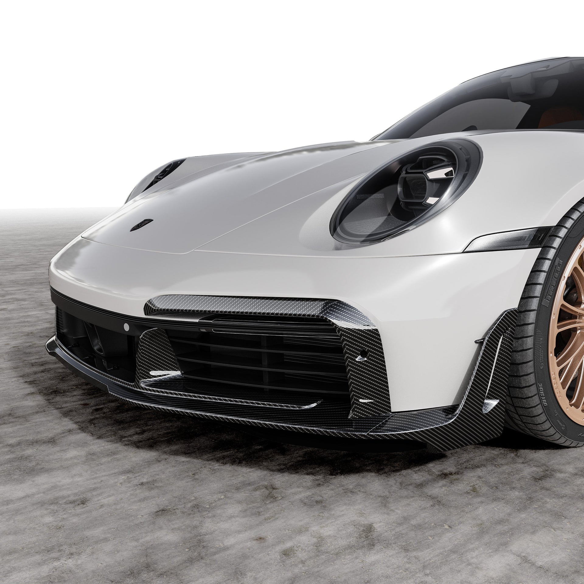 Porsche 992 Turbo S Aero Front Spoiler w/ Winglets